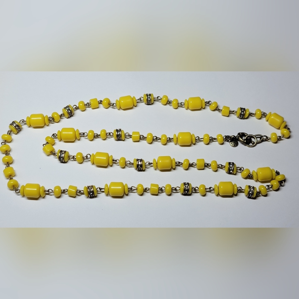 J.Crew necklace, yellow beads